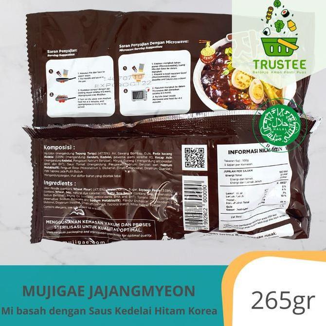 Mujigae Jajangmyeon / Mie Saus Kedelai Hitam Korea Instan Halal 265gr