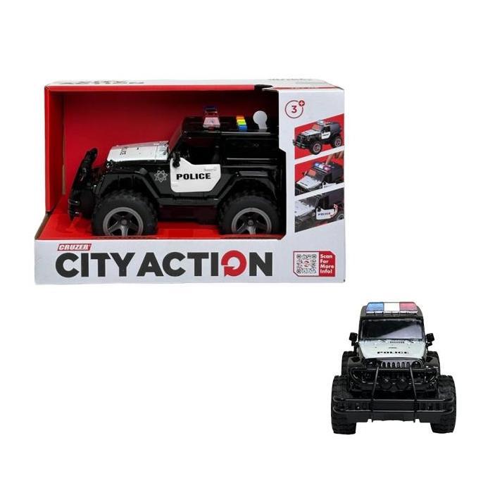 Cruzer City Action Friction Jeep Police Scale 1:16