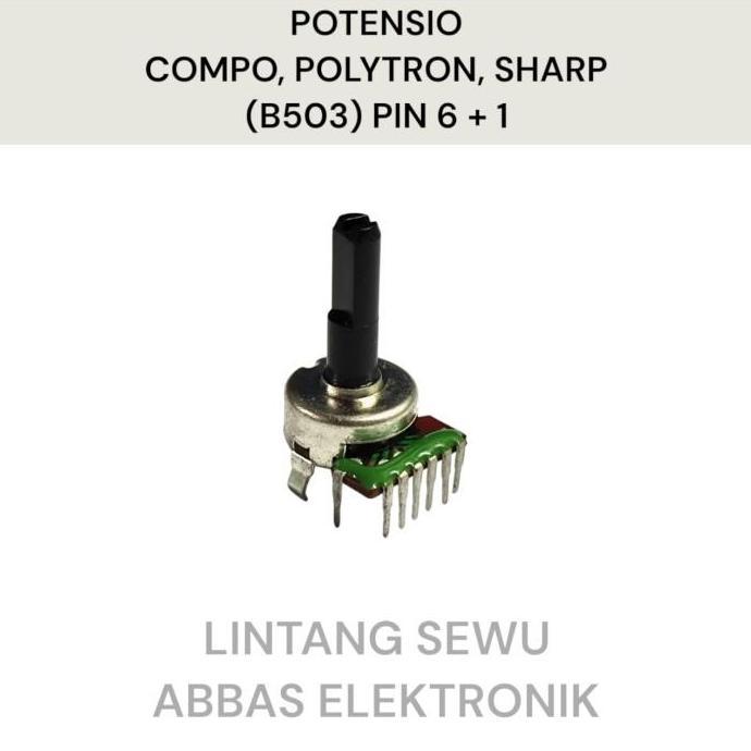 Potensio Compo Polytron Sharp 6p / 6+1 Ct / 7p B503 50k 6 Pin / 6 Pin +Ct / 7 Pin 50 Kilo Audio