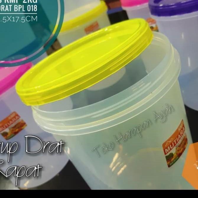 Toples Plastik/toples kacang/toples makanan 2 KG KMP Mutiara