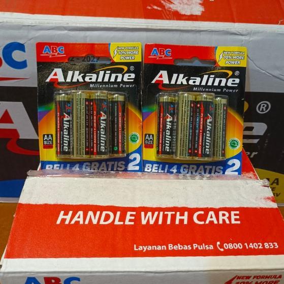 Baterai Alkaline Aa Isi 4+2, Baterai Abc