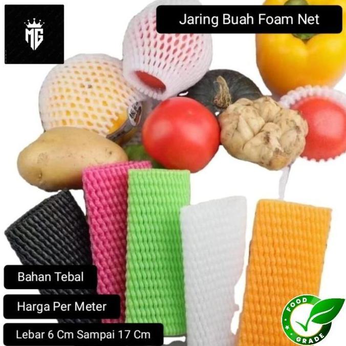 Jaring Buah Foam Net Busa Warna Polynet Pembungkus Apel Jeruk Pir