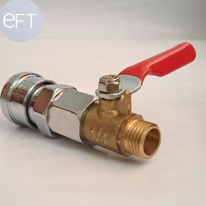 Kran sambungan kompresor Quick Coupler SF20 dan kran 1/4