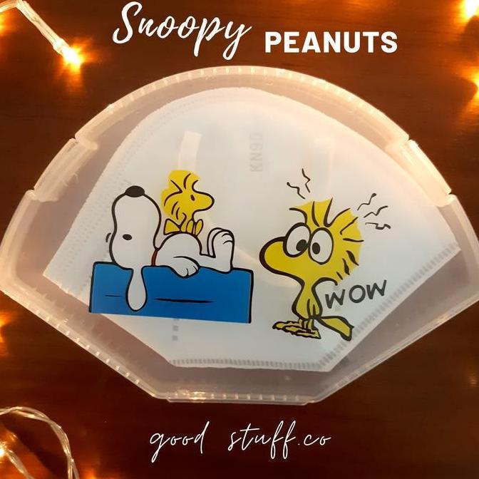 READY snoopy mask case tempat kotak masker plastik medis kain n95 kn95 TP