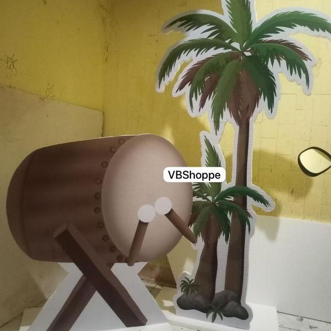 STANDING BACKDROP RAMADHAN KAREEM POHON KURMA UNTA BEDUG BEDUK EID MUBARAK HIASAN DEKORASI BULAN SAB