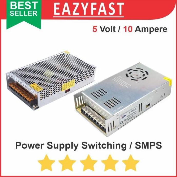 Power Supply PSU Jaring 5V 10A SMPS Switching Trafo Adaptor