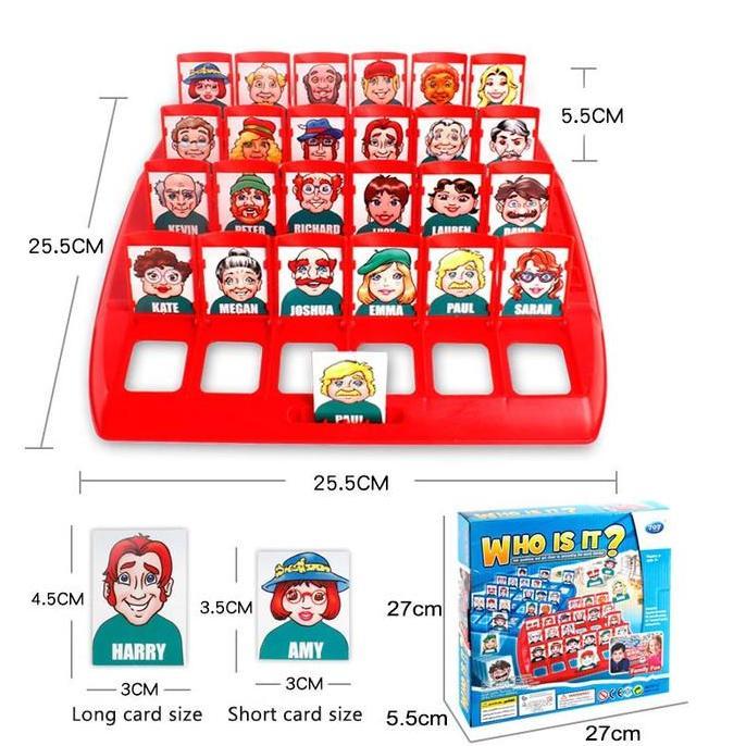 Mainan Viral Tebak Tebakan Orang Guess Who Is It Kartu Board Game Lucu