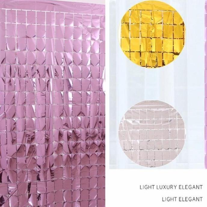 SUPER DEAL TIRAI DEKORASI BACKGROUND TIRAI ULANG TAHUN KOTAK