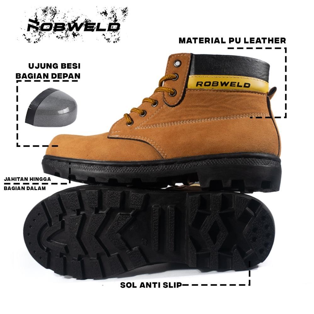 Grade Ori Sepatu Boots Safety Pria Kerja Proyek Lapangan Sepatu Septi Ujung Besi Outdoor Sepatu Seft