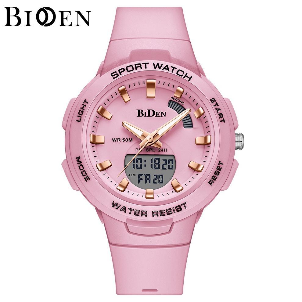 murah biden 002 jam tangan wanita analog digital sport led watch original water resistant 30 meter