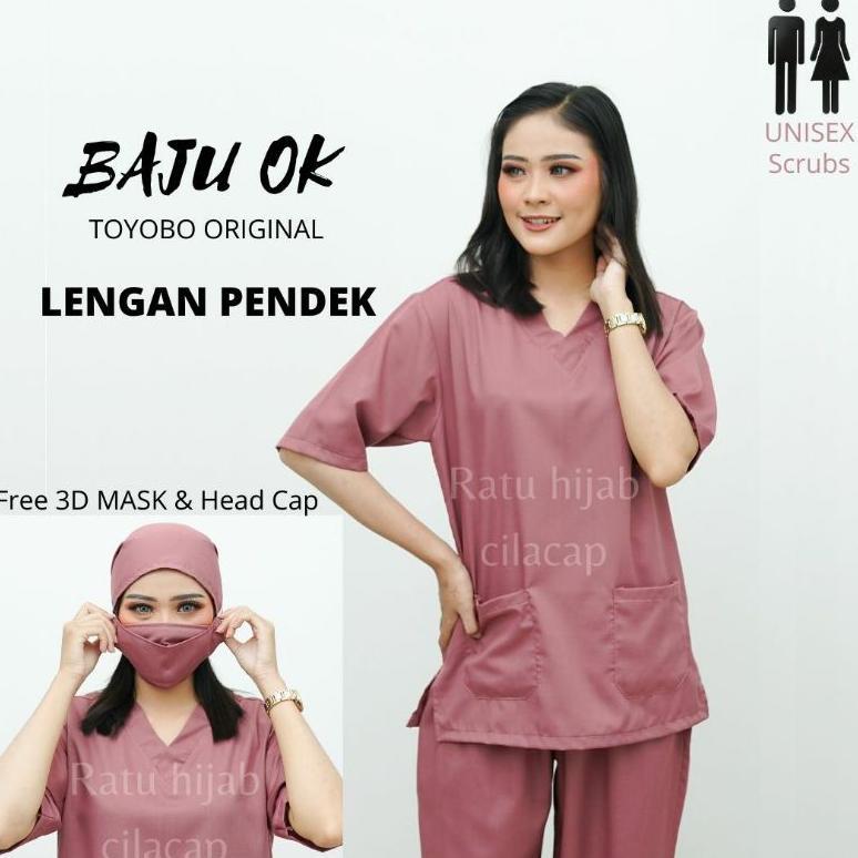 Terlaris Baju Ok Oka Lengan Pendek Dokter Petugas Medis Perawat Jaga Toyobo Original Premium