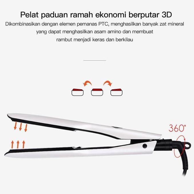 Mijikai- Ckeyin Dengan Layar Lcd Pengunci Cerdas Ptc Catokan Rambut Catokan / Pengeriting Rambut Ker