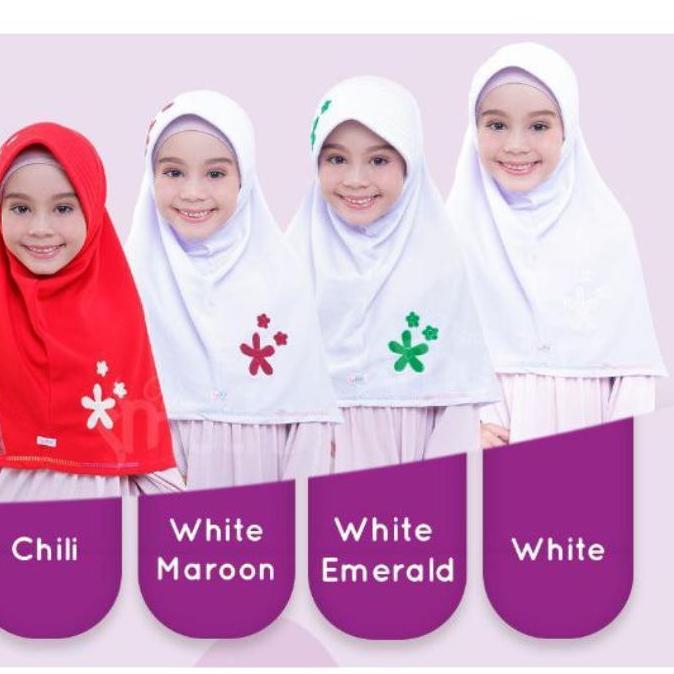 Kerudung Bergo Anak Jilbab vania jasmine hijab instan Sekolah TK SD
