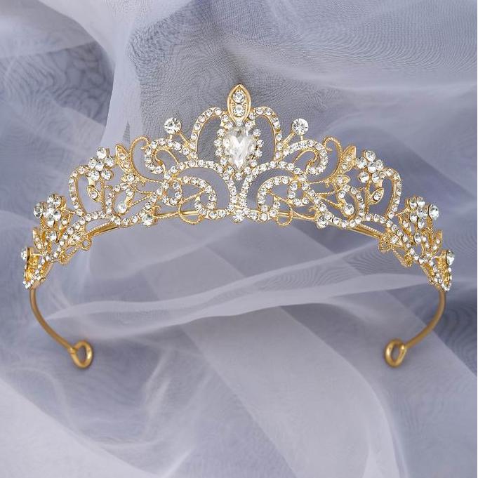 Byxt- Mahkota Luna Aksesoris Rambut Pesta Pengantin Hijab Bride Wedding Pesta Ulangtahun Sister