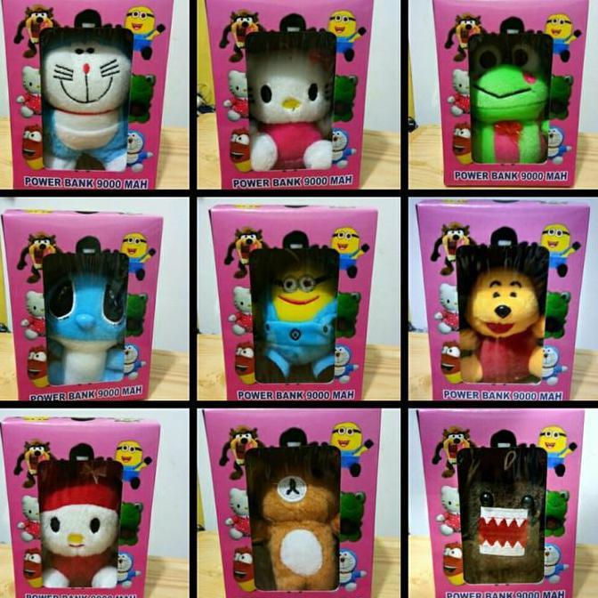 POWERBANK BONEKA POWERBANK KARAKTER 5000MAH + PACKING BERLOGO