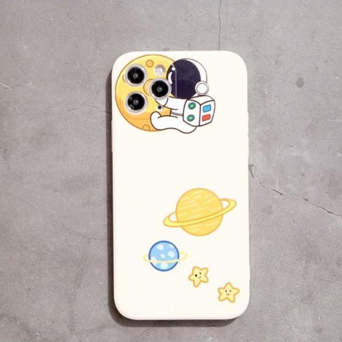 Astronaut Square Edge Silicone Case iPhone 6 7 8 Plus X XR 11 Pro Max