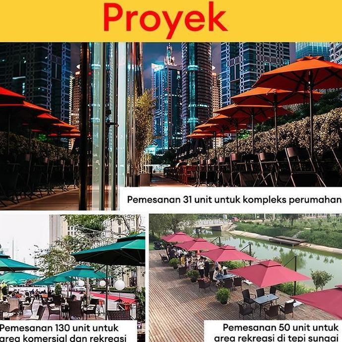 oPe Payung Taman Payung Caffe Payung Tenda kain payung besar lipat murah payung Tahan air dan tahan 