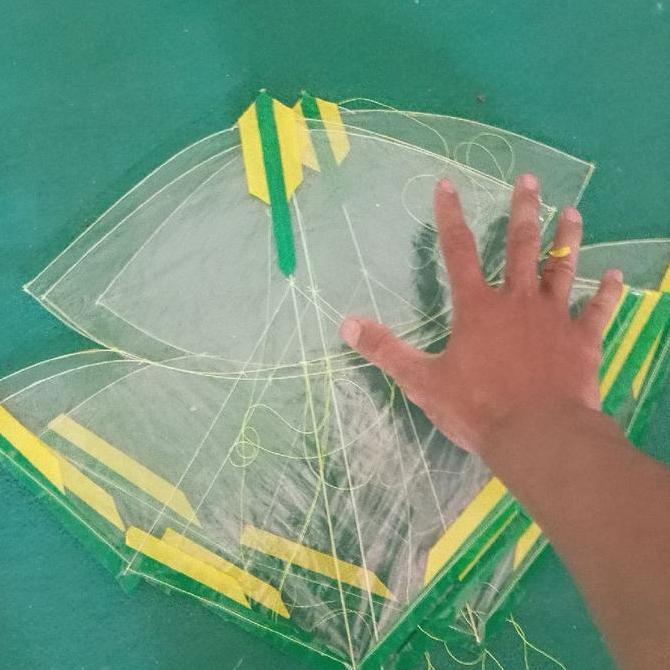 layangan papiran mini siap terbang full fiber
