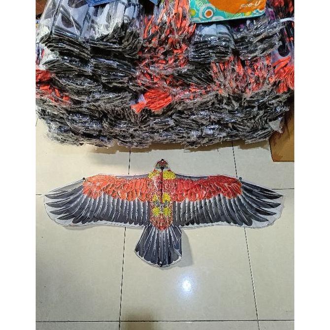 Layangan Elang Kain Parasut PANJANG 1.2 METER / Layangan Seot / Layang Layang Pantai Waterproof / La