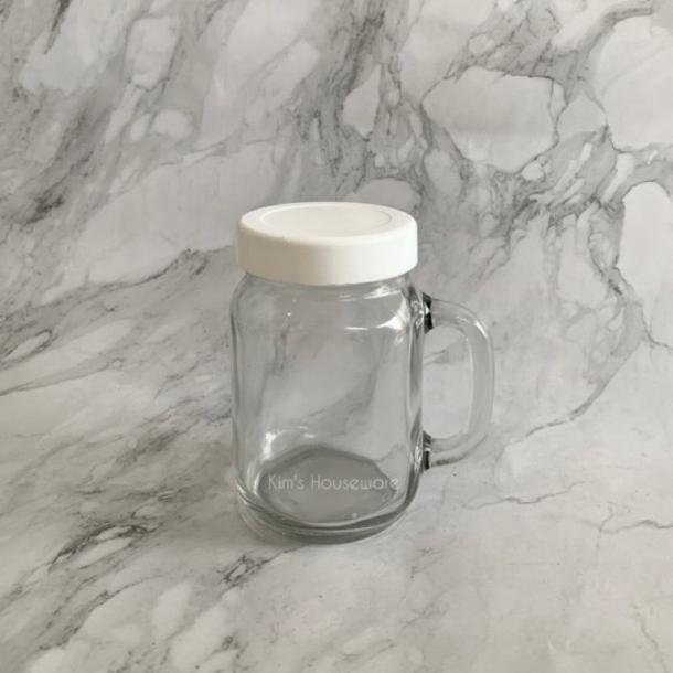 Gelas Kaca Jar Polos+Tutup (500Ml & 250Ml) Terlaris