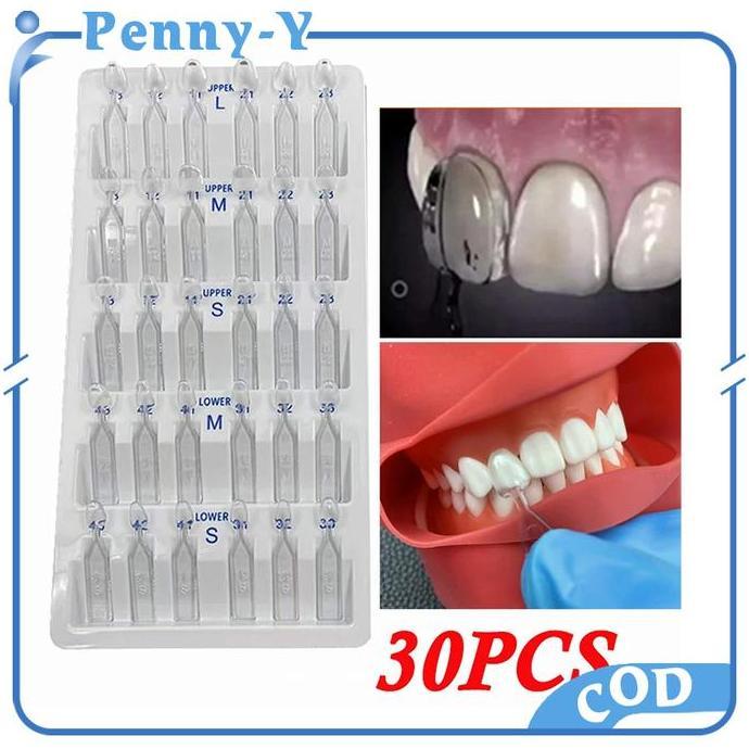 SAND 30pcs/Set Veneer Gigi Crown Former Alat Pemutih Veneer Gigi