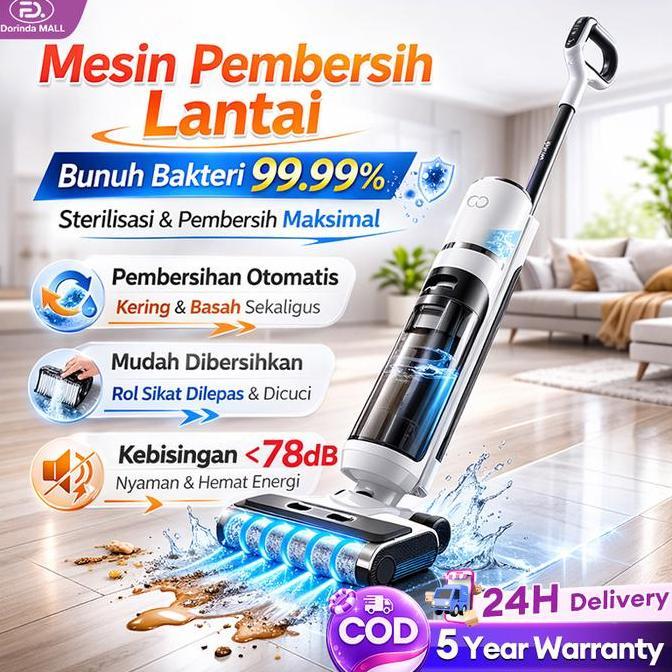 Happy99- CodTixx Mesin Pembersih Lantai 25000Pa Cordless Penghisap Debu Sterilisasi Vacuum Cleaner P