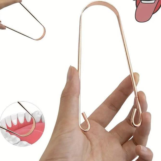 MENDA Alat Pembersih Lidah / copper Tongue Scraper/Tongue Cleaner)