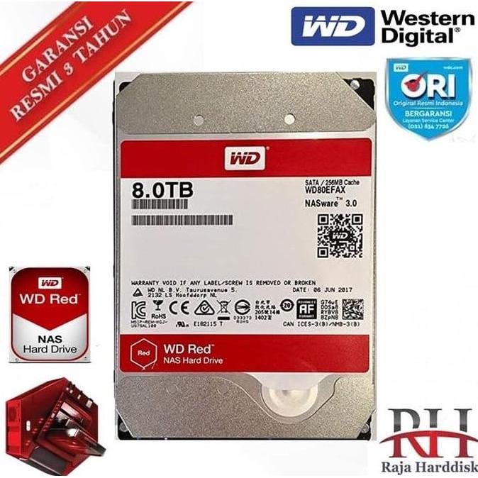 Hozon- Wd Nas 8Tb Red Wd80Efrx