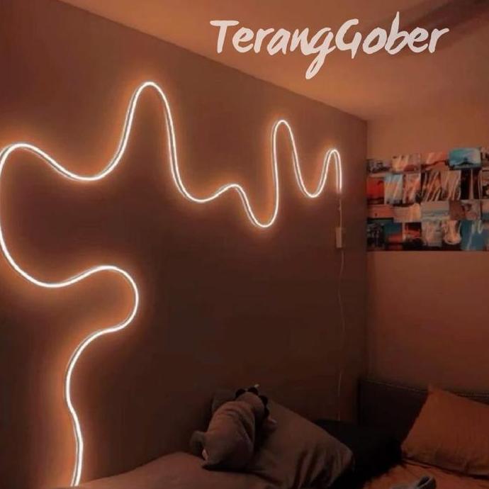 RPG Neon Flex LED Aesthetic Detak Jantung Ukuran 1-5 Meter Gratis Soket