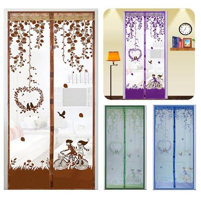 MENDA Tirai Magnet Hordeng Tirai Pintu Kamar Anti Nyamuk Motif Karakter