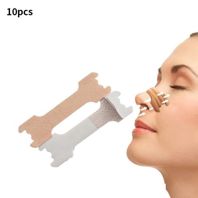 SAND 10pcs Plester Hidung Tersumbat Pelega Hidung Tersumbat Strip Hidung Anti Dengkur Plaster Hidung