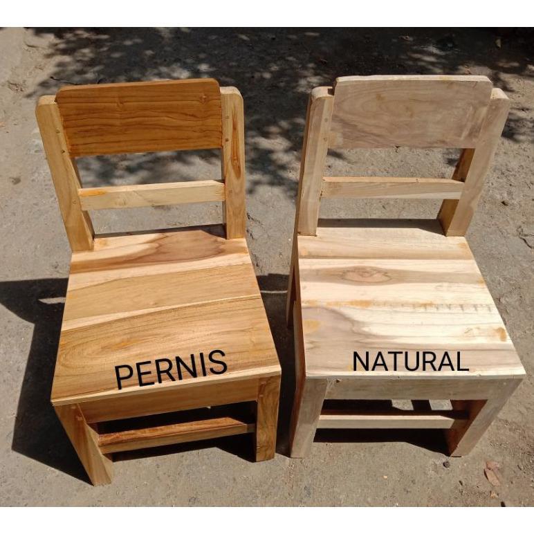 Premium Bangku Kursi Anak Belajar Sekolah Tk Paud Minimalis Material Kayu Jati Solid - Kayune -