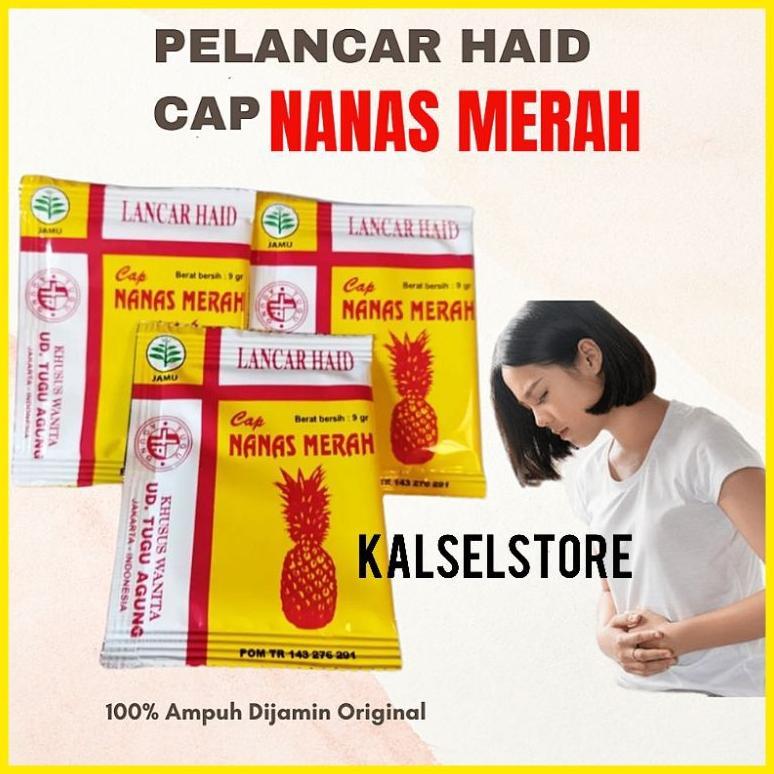 (Terbaru) jamu cap nanas merah original pelancar haid (Terlaris)