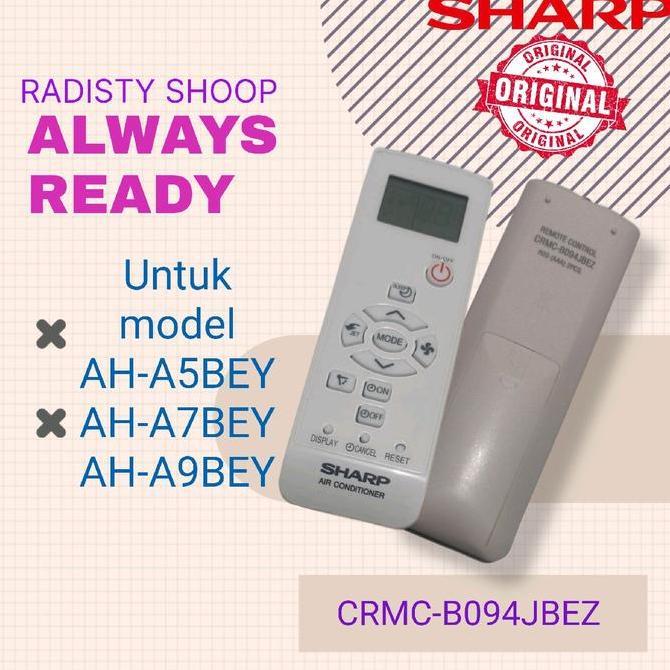 Zubehor- Sharp Remot Ac Sharp Original Crmc-B199Jbez Pengganti Crmc-B094Jbez Untuk Model Ah-A5/7/9/1