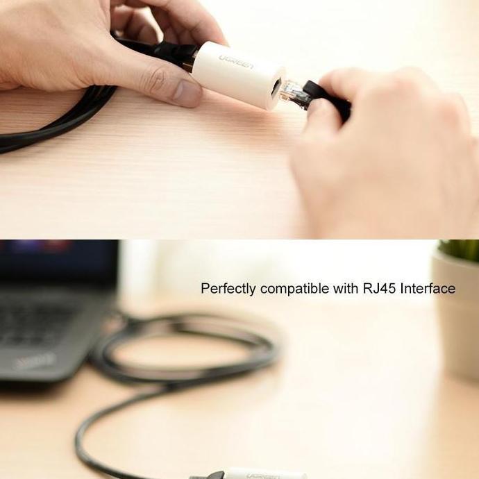 Ugreen Anti Petir Sambungan Rj45 Ethernet Extension Lan Converter Cat8 Sale 0426A