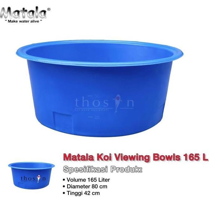 Sale Bak Ikan Bulat Original Matala Koi Viewing Bowls 165 L Liter D80 Cm