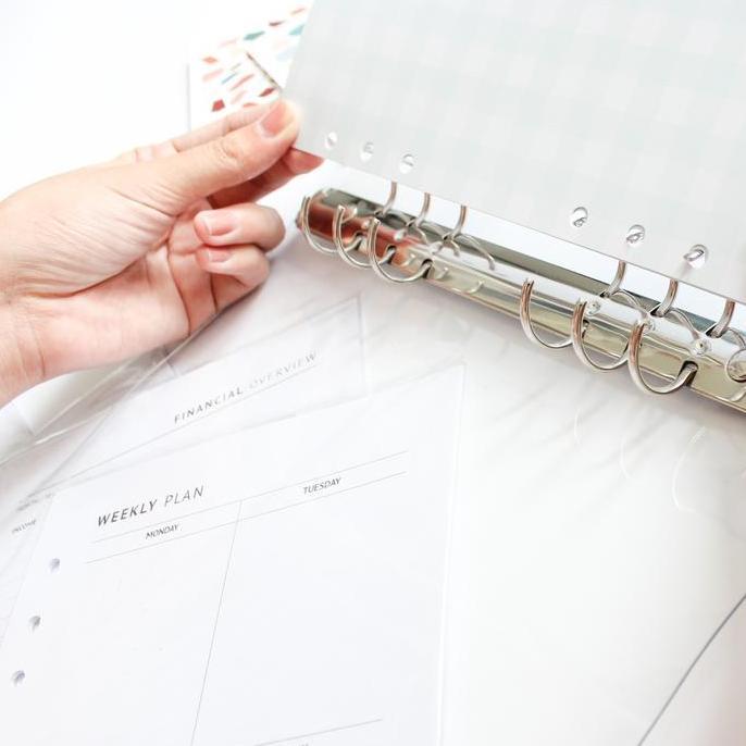 Packen- Transparent Binder Pink Paper