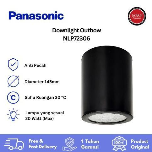 Panasonic Outbow Downlight Hitam - NLP72306