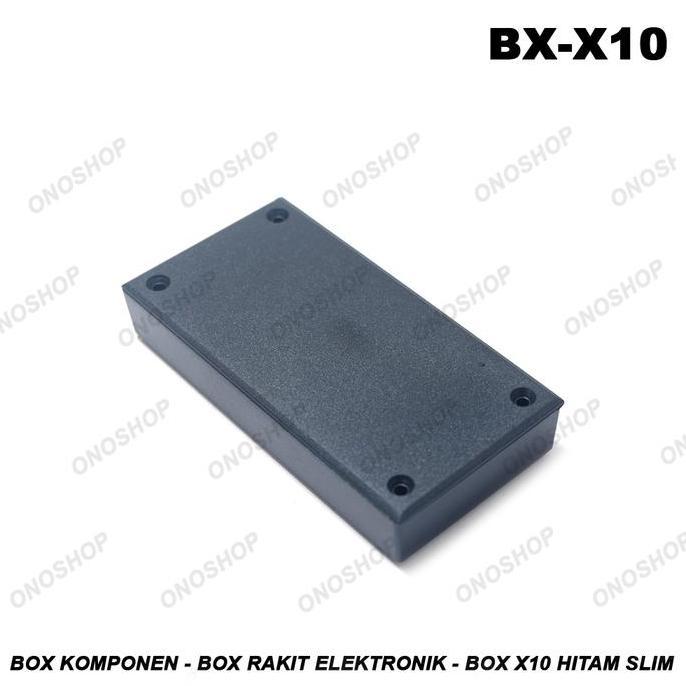 Box Komponen - Box Rakit Elektronik - Box X10 Hitam Slim
