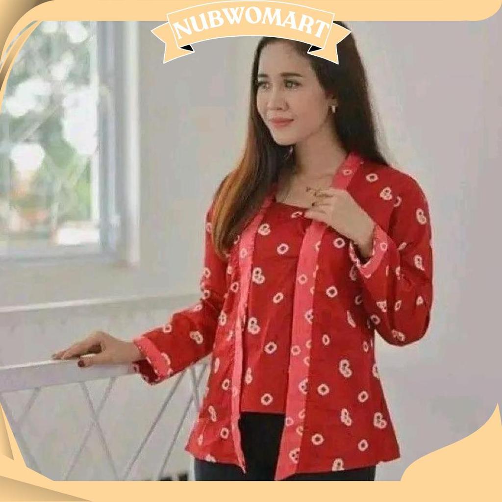 Batik Kebaya Kutubaru Jumputan Wanita Size Jumbo Solo GBM Termurah