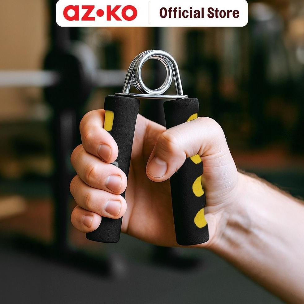 AZKO Kinetic Hand grip Soft - Hitam/Kuning Alat Olahraga Indoor Pelatih Otot Tangan Perlengkapan Fit