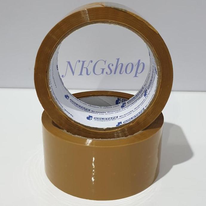 Lakban Goldtape/OPP Goldtape dus biru 2" 45mmx60y (min 1dus = 72roll)