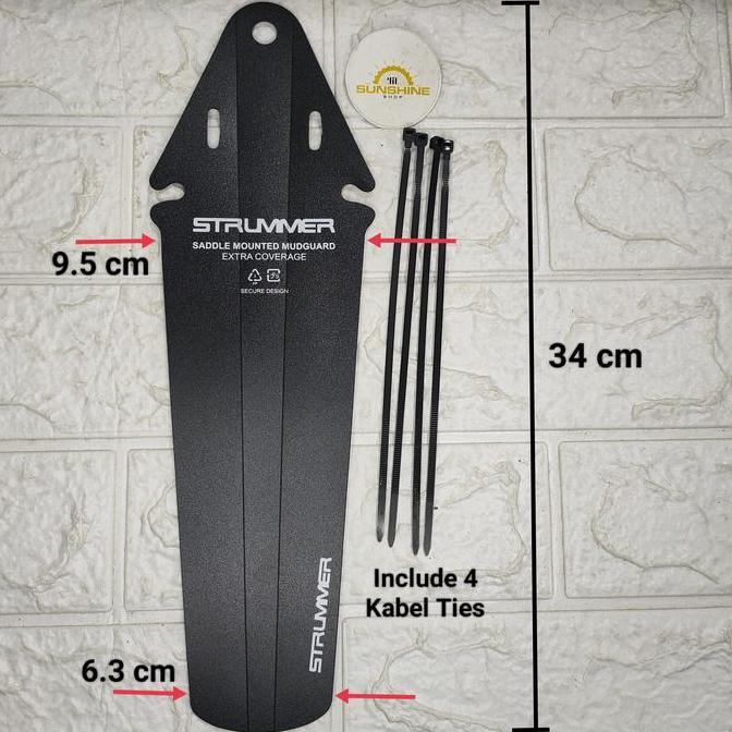 Fender Slebor Sadel Sepeda STRUMMER Saddle Mudguard Roadbike Seli MTB BMX