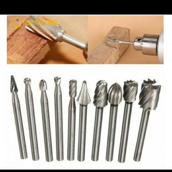 mata bor kikir ukir mini grinder, rotary dremel set 10pcs mini grinder