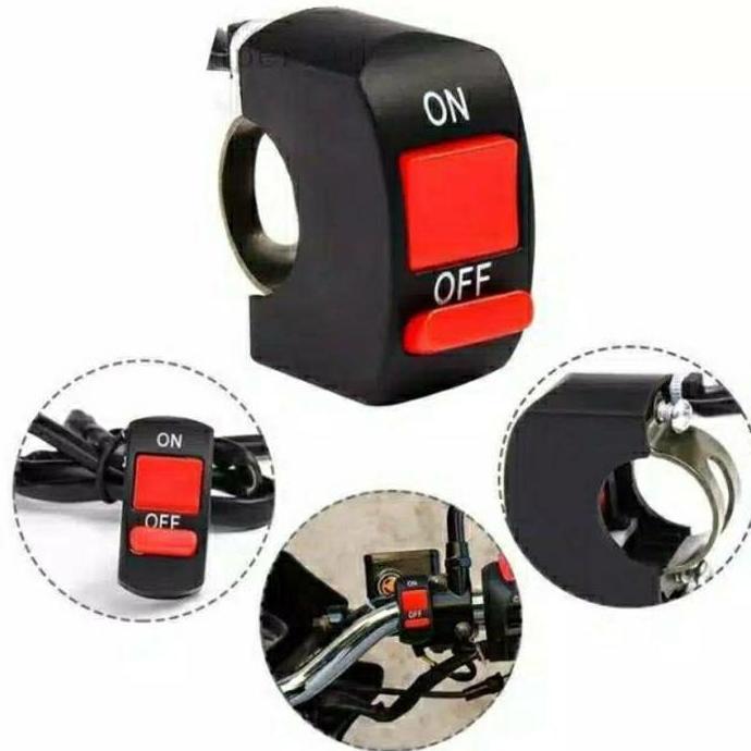 KYXVariasi Saklar Lampu ON OFF Universal saklar stang untuk motor KLX , SUZUKI TS , YZ MAUPUN HONDA 