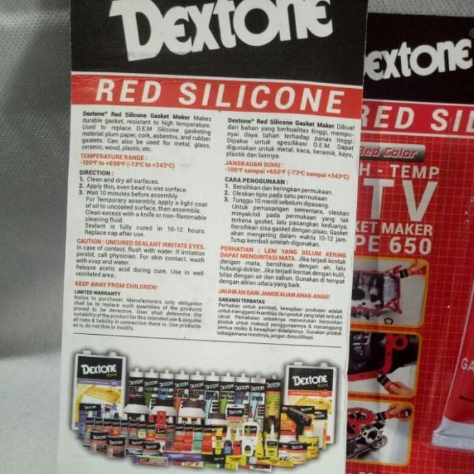 lem merah dextone dexbond lem anti panas lem blok mesin besar 70gr