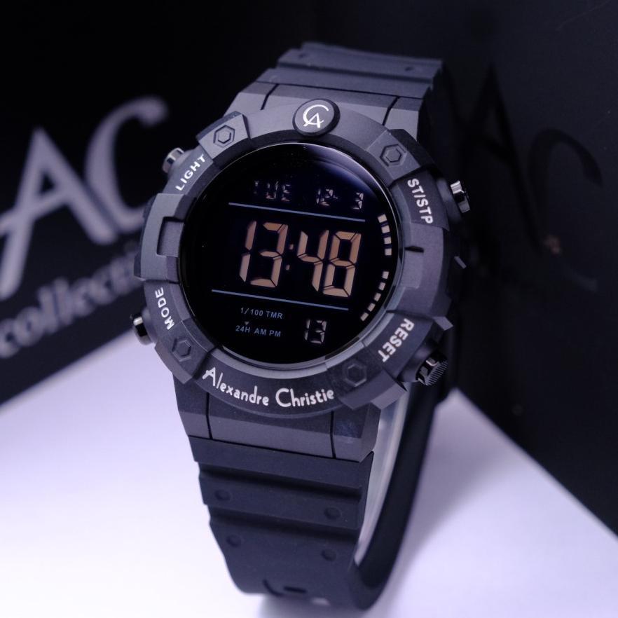 JAM TANGAN PRIA ALEXANDRE CHRISTIE AC 9371 AC9344 / AC 9342 / 9388BLACK SILICON SERIES ORIGINAL