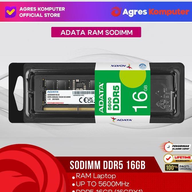 Component- Adata Ram Sodimm Ddr5 16Gb 5600Mhz - Ram Sodimm - Ram Laptop Ddr 5 - Ram Laptop 5600Mhz -