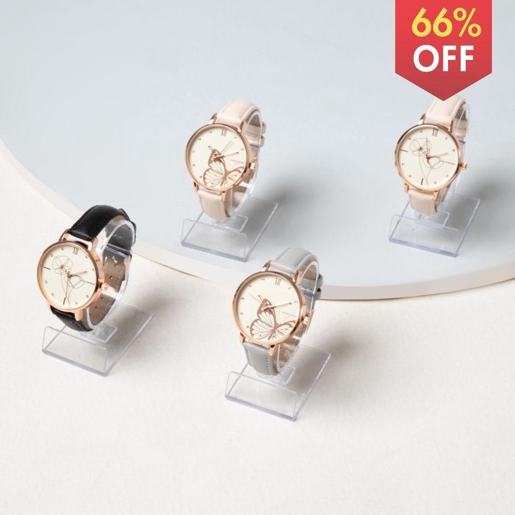 Berrybenka - Jam Tangan Kulit Wanita Sofia Jacquilyn Slim Strap