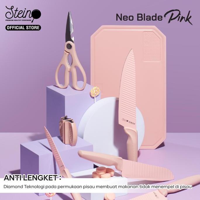 Cucina- Stein Cookware Neo Blade Pink [Pisau Set + Talenan Set]